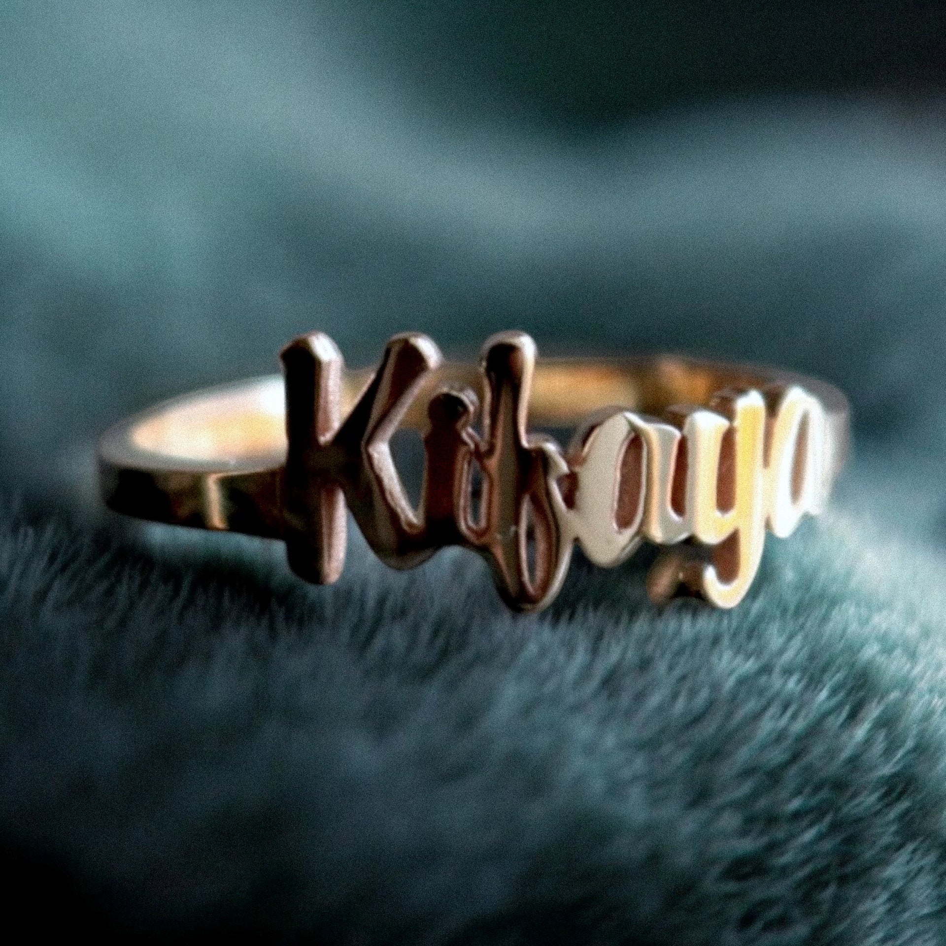 14k Gold Name Ring