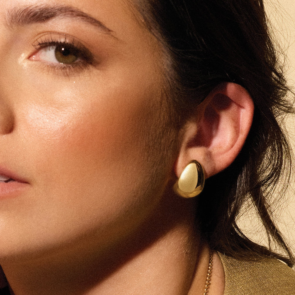 Water Drop Gold Earrings