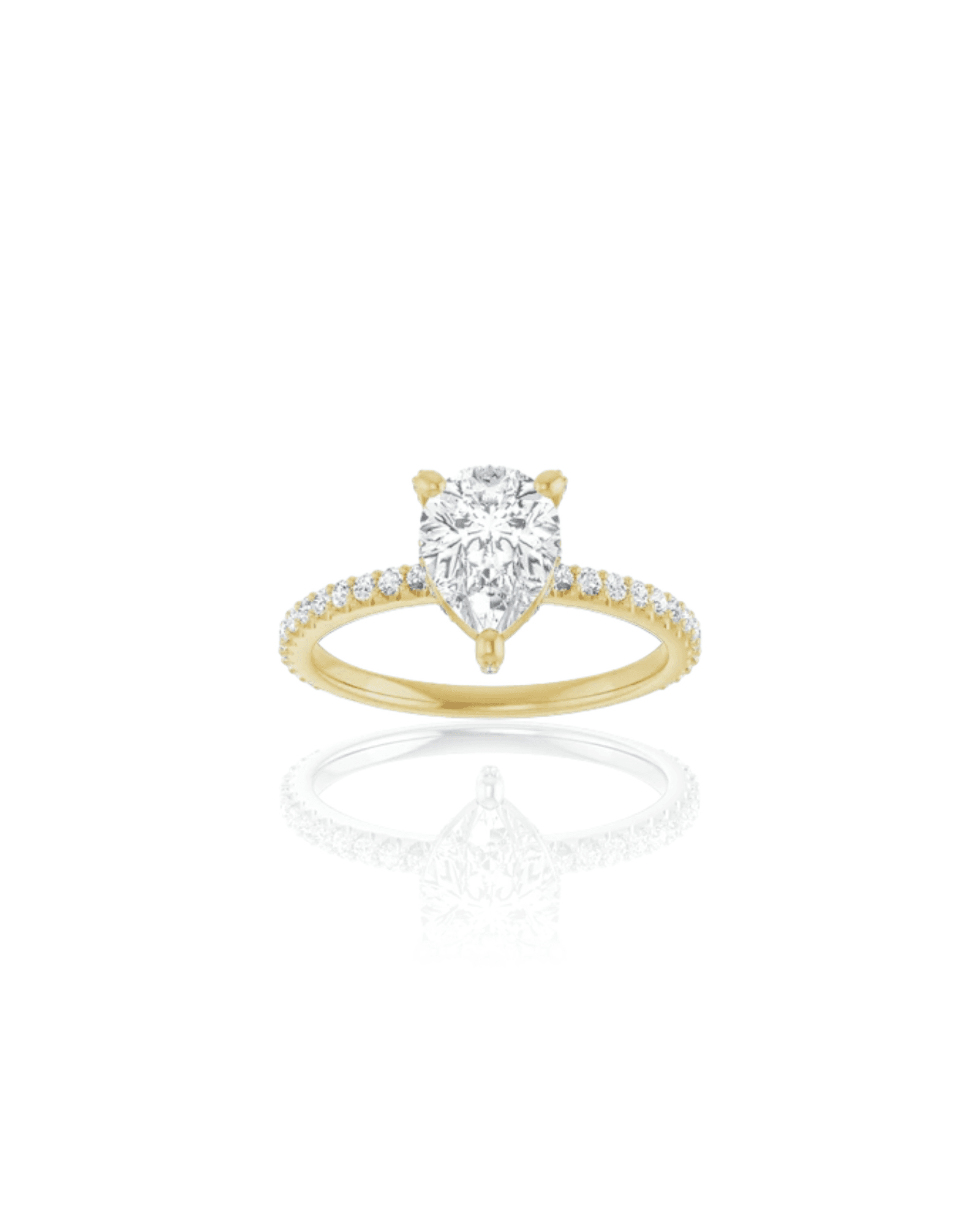 1 Carat Pear Shaped Diamond Engagement Ring