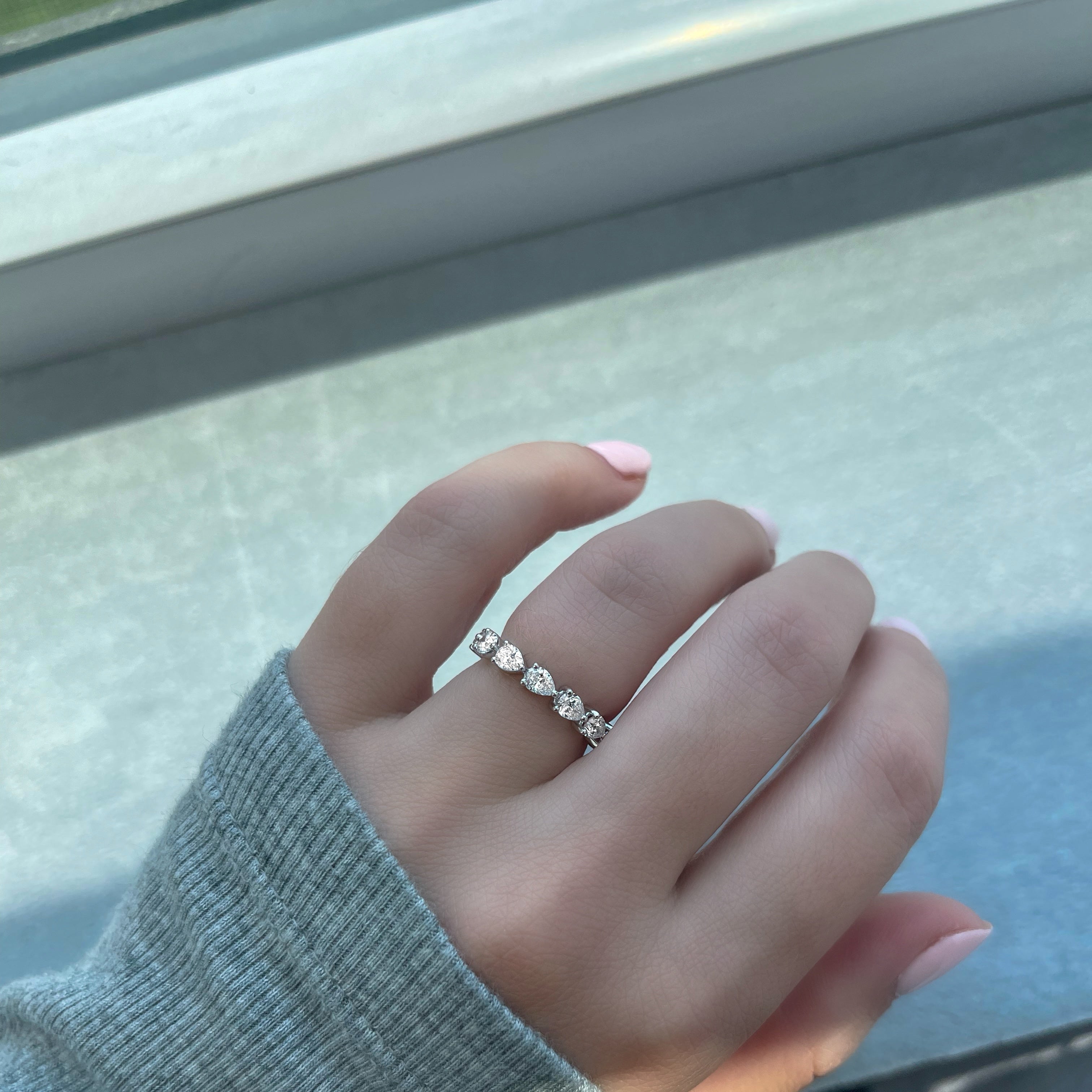 Diamond Pear Eternity Band
