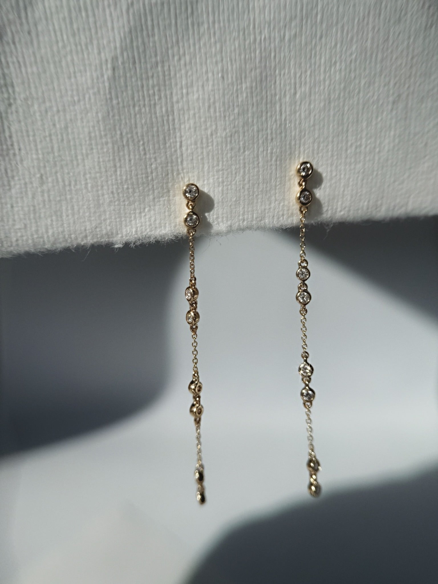 Vela Diamond Chain Earrings
