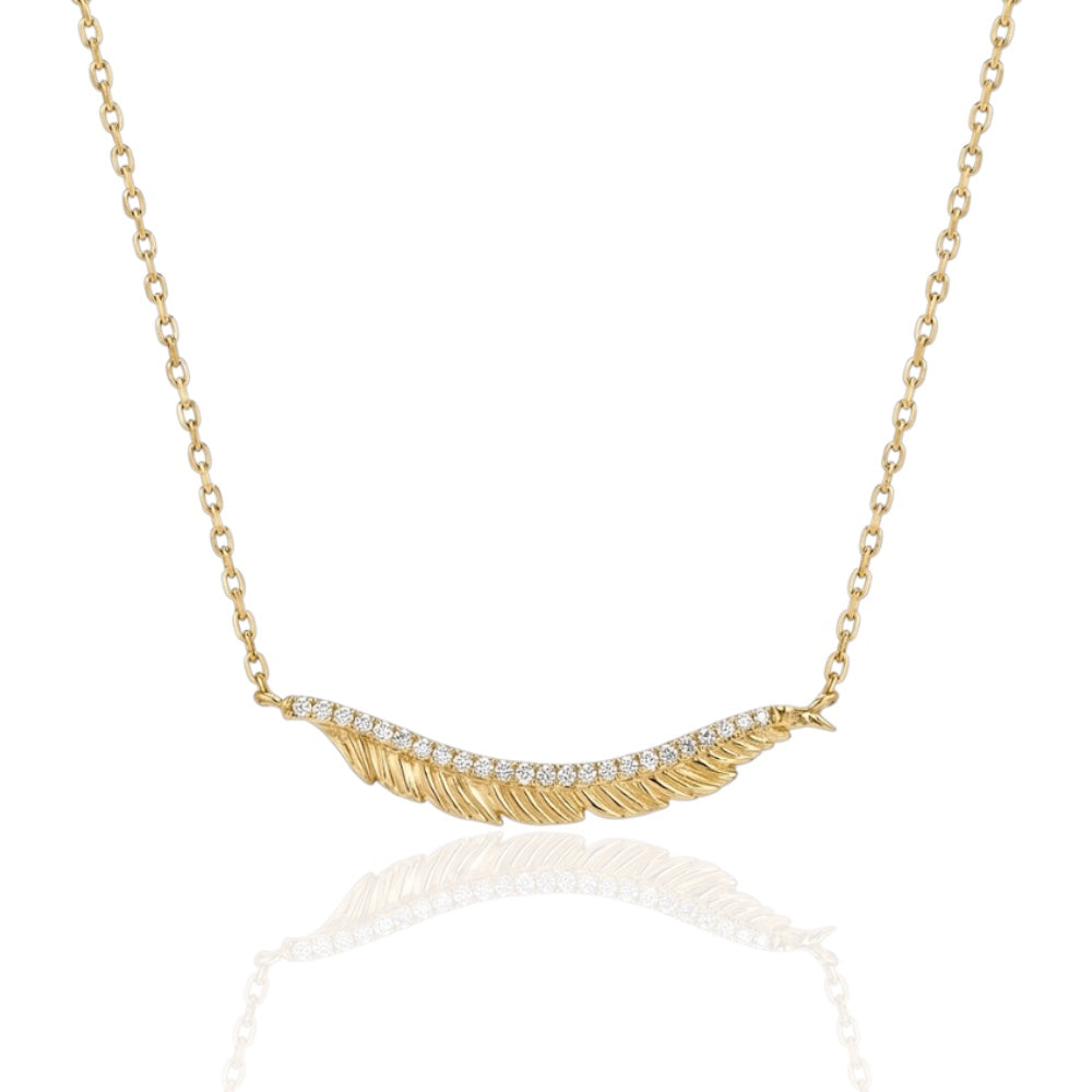 Angel's Feather Diamond Necklace