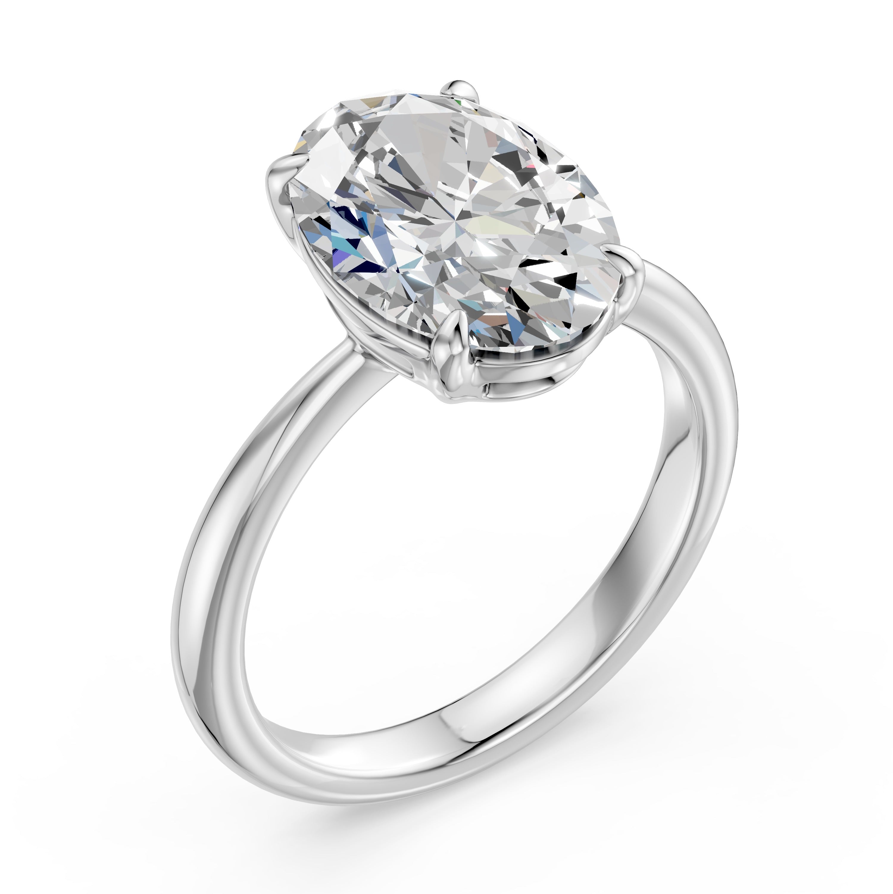 Brooks 4.02ct Oval Diamond Engagement Ring