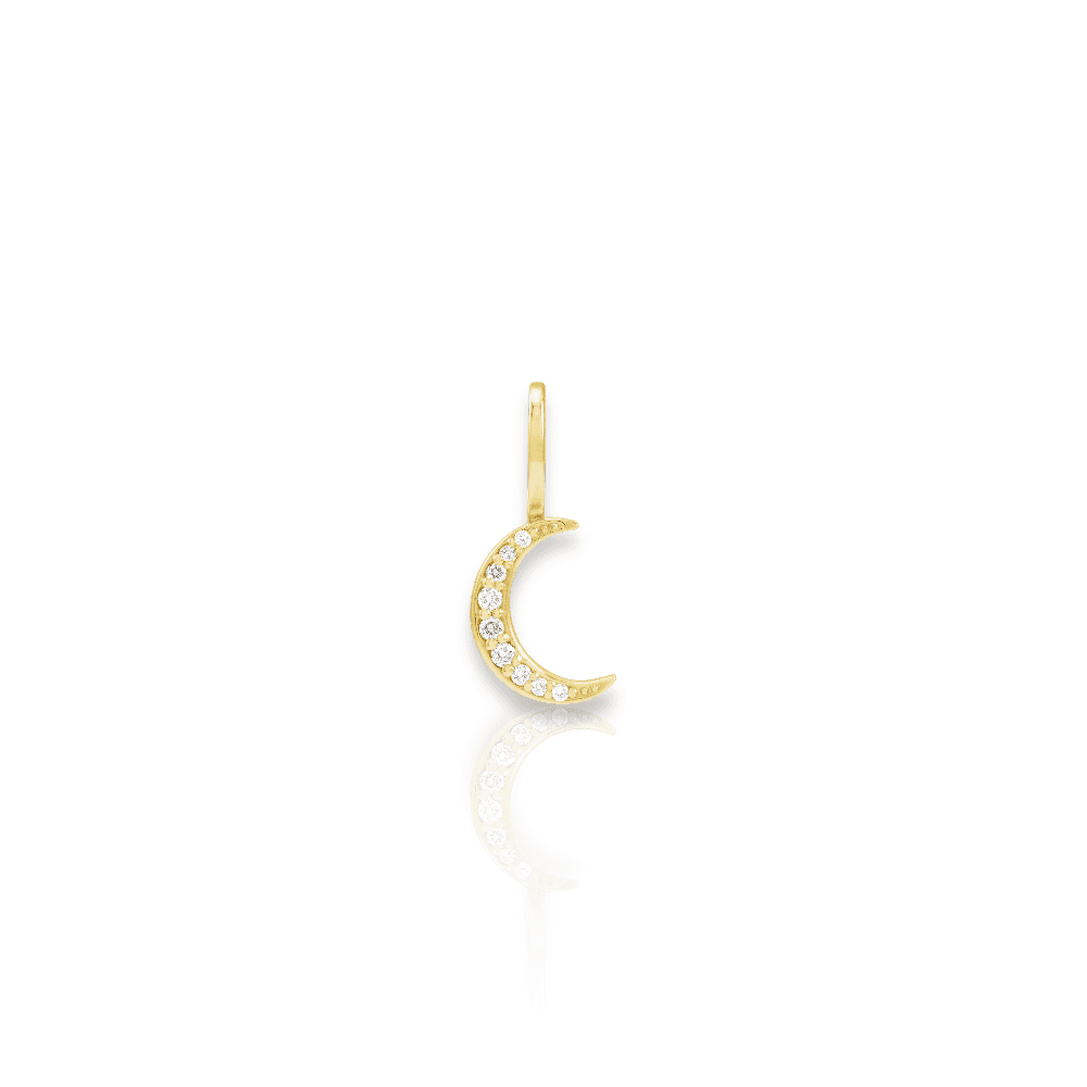 Diamond Crescent Moon Charm