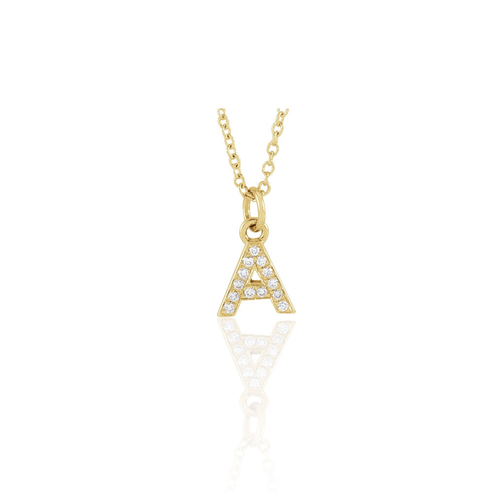 Diamond Petite Initial Necklace