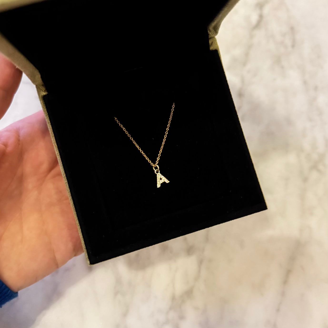 Diamond Petite Initial Necklace