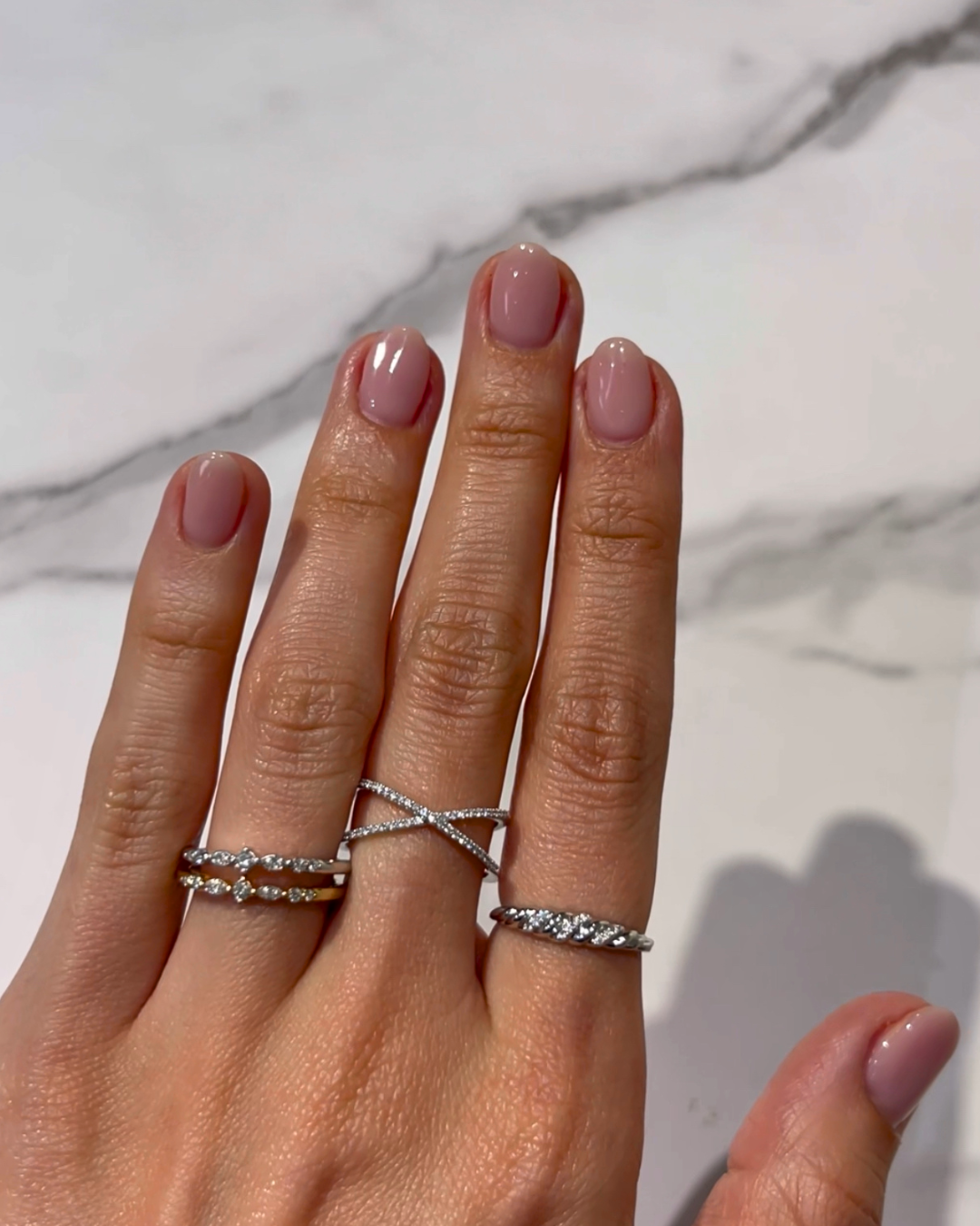 Diamond Sprinkle Dome Ring