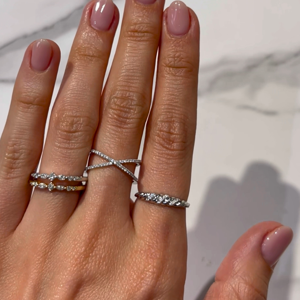 Diamond Sprinkle Dome Ring