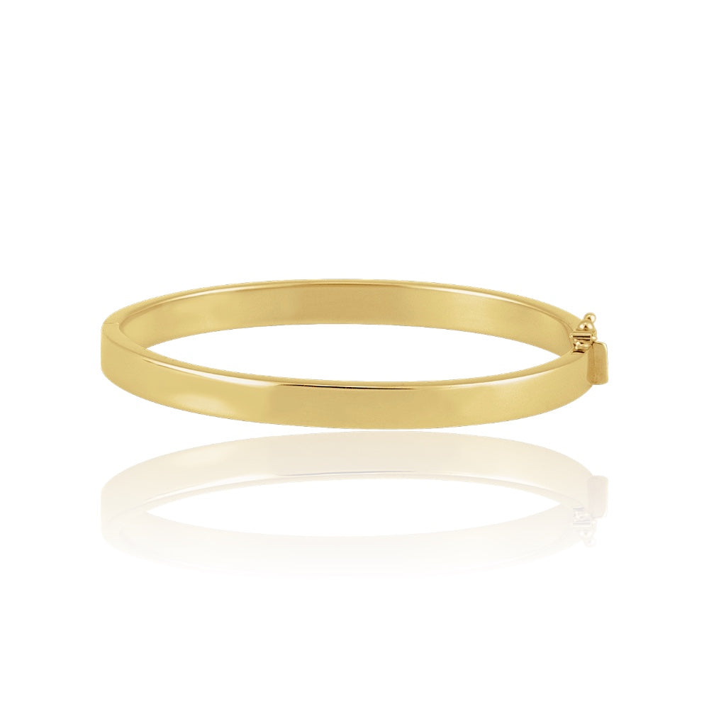 Engravable Gold Bangle Bracelet