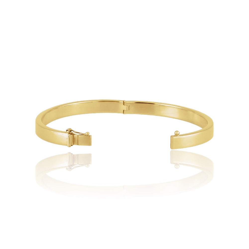 Engravable Gold Bangle Bracelet