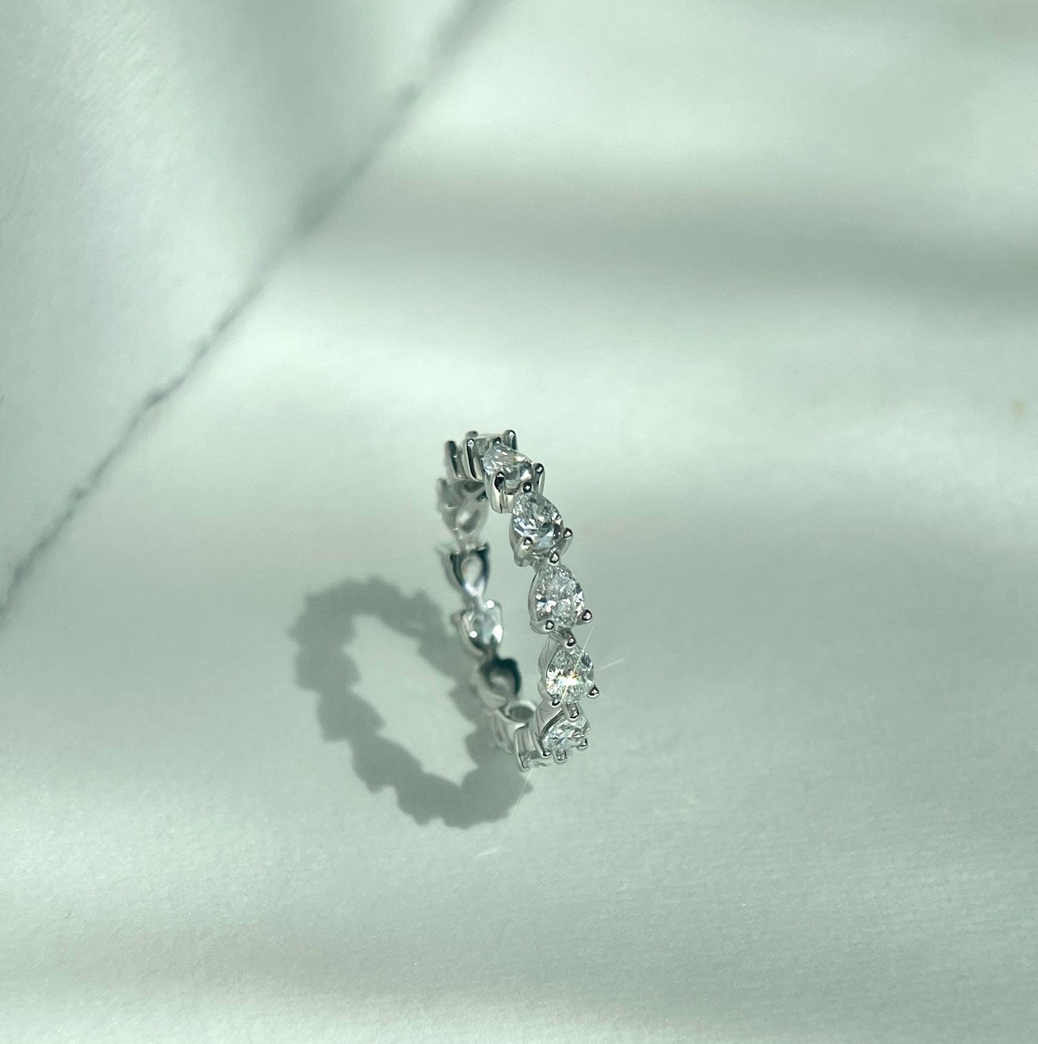 Diamond Pear Eternity Band