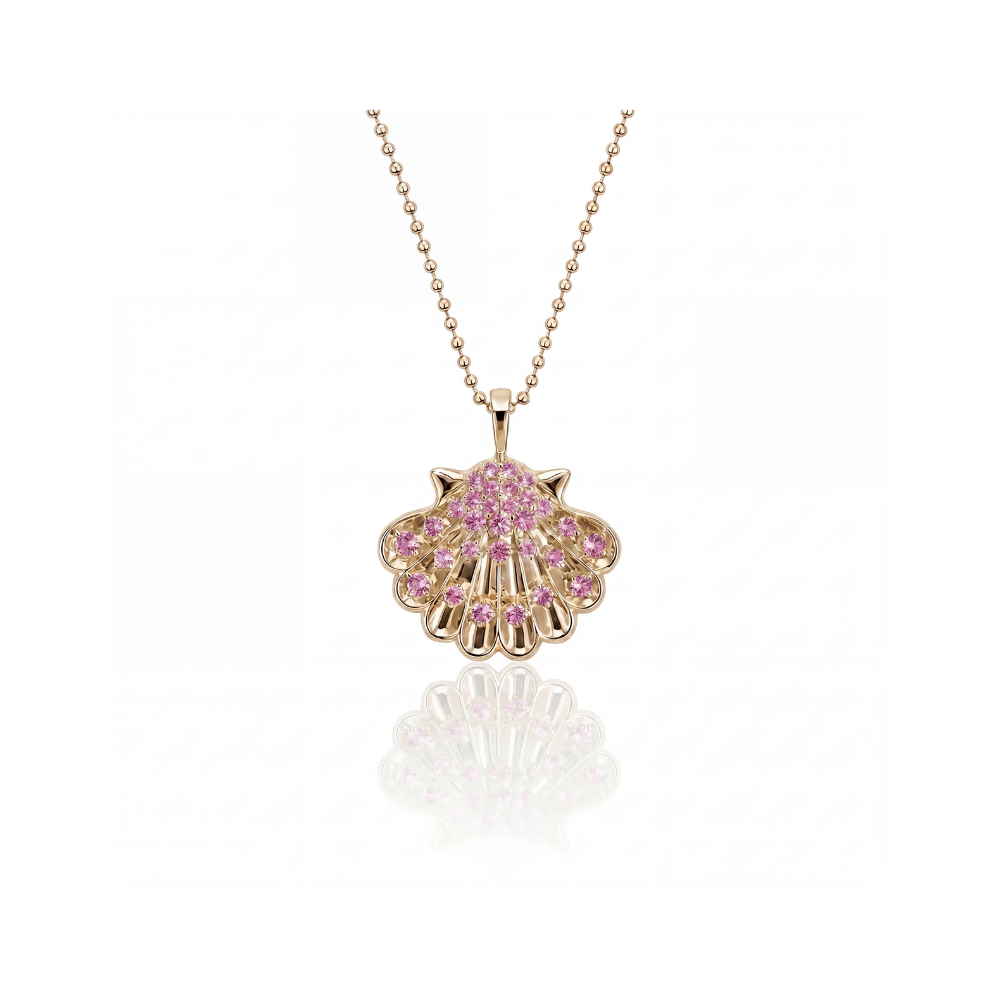 Maris Shell Necklace in Hydrangea