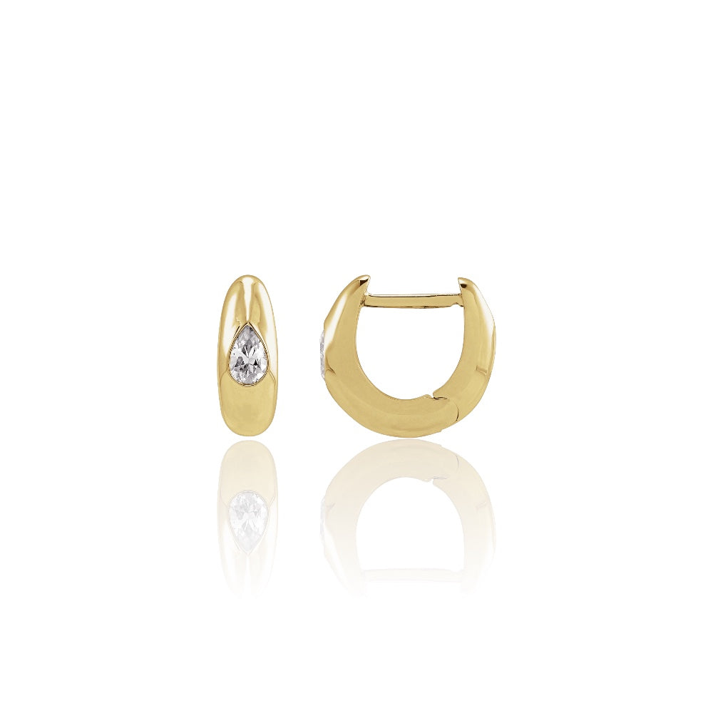 Marquise Diamond Hoops