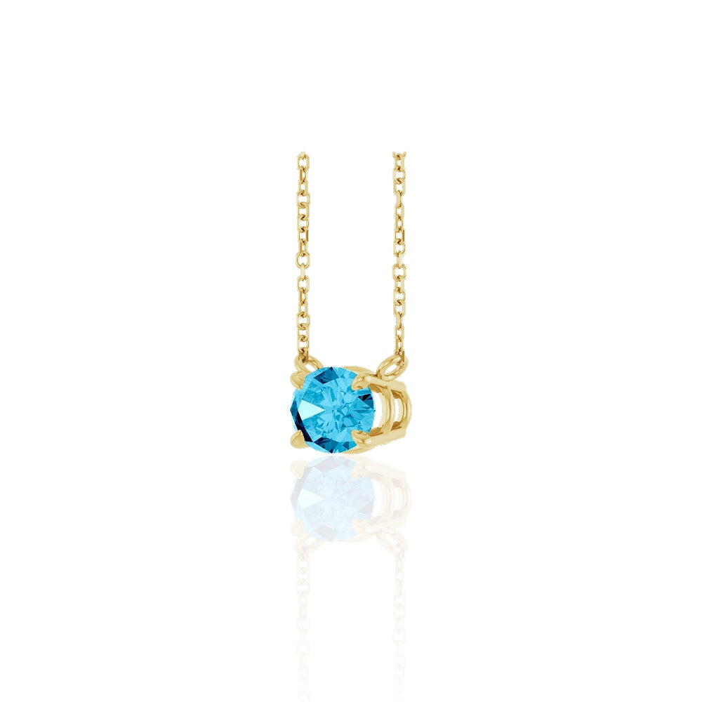 Ardea Oval Aquamarine Necklace