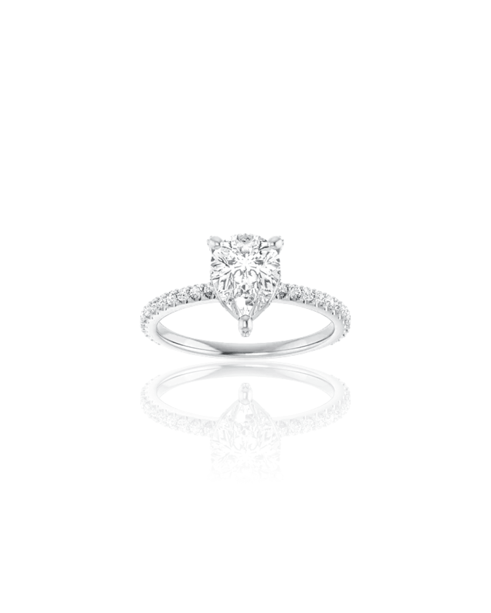 1 Carat Pear Shaped Diamond Engagement Ring