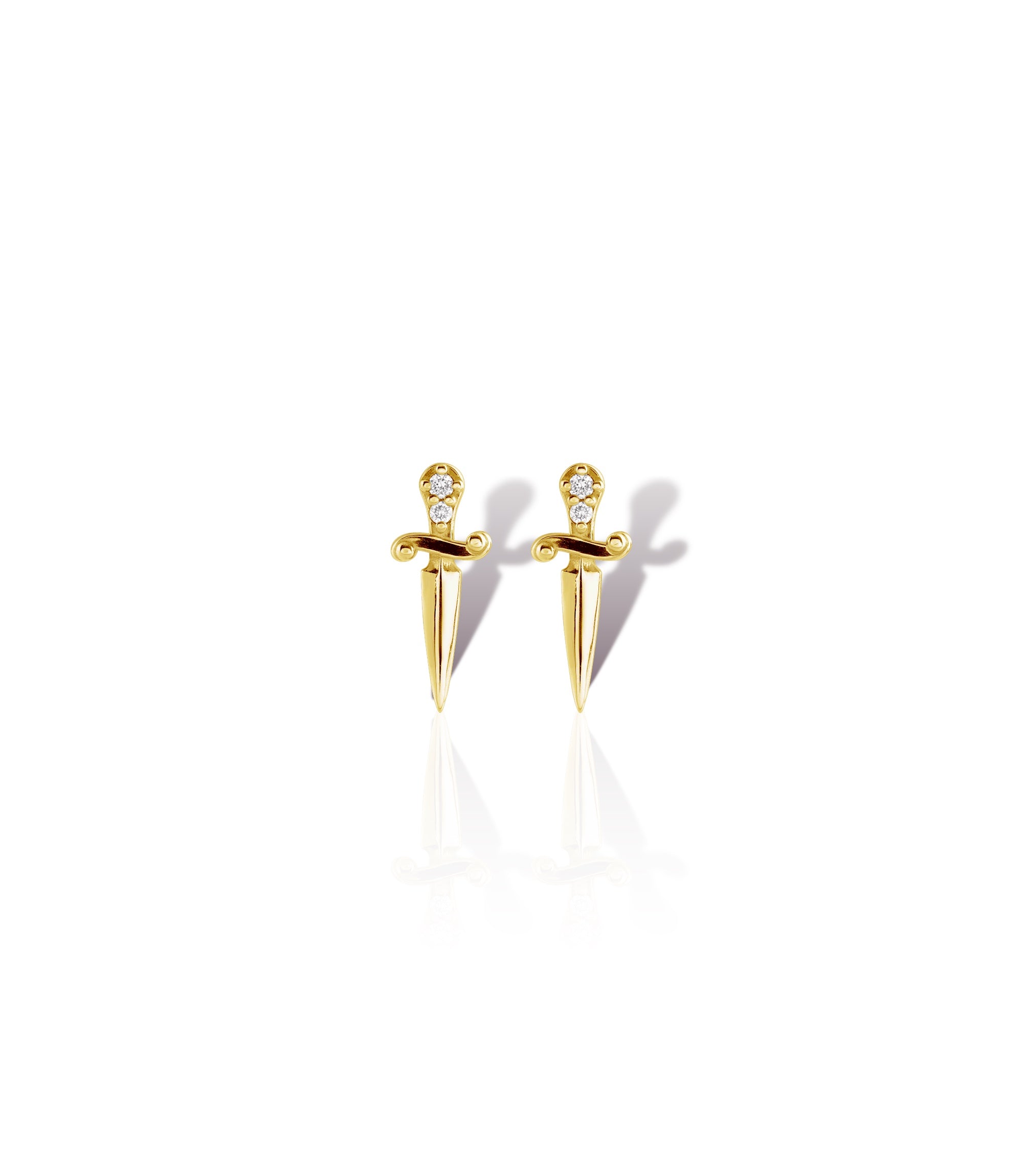 Sleeping Beauty Diamond Dagger Earrings