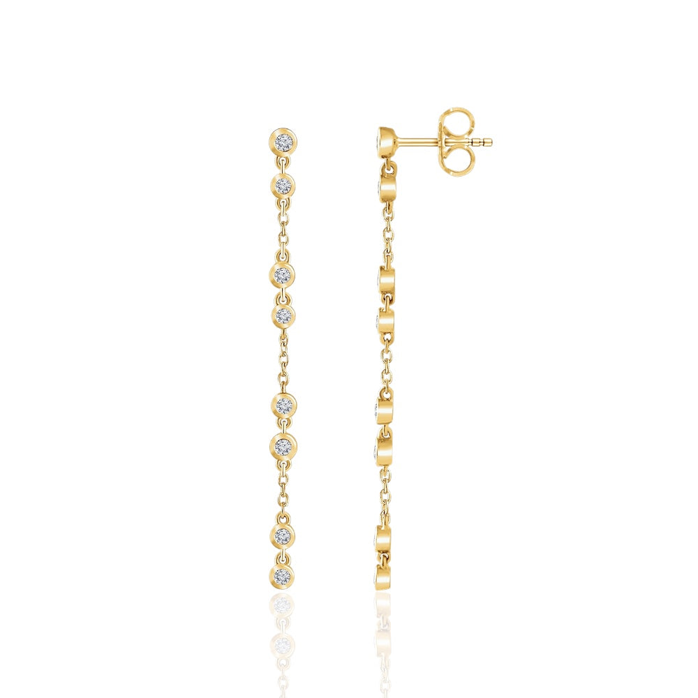 Vela Diamond Chain Earrings