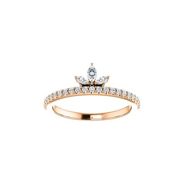 14K Gold Stackable Crown Ring - YAREMA JEWELRY