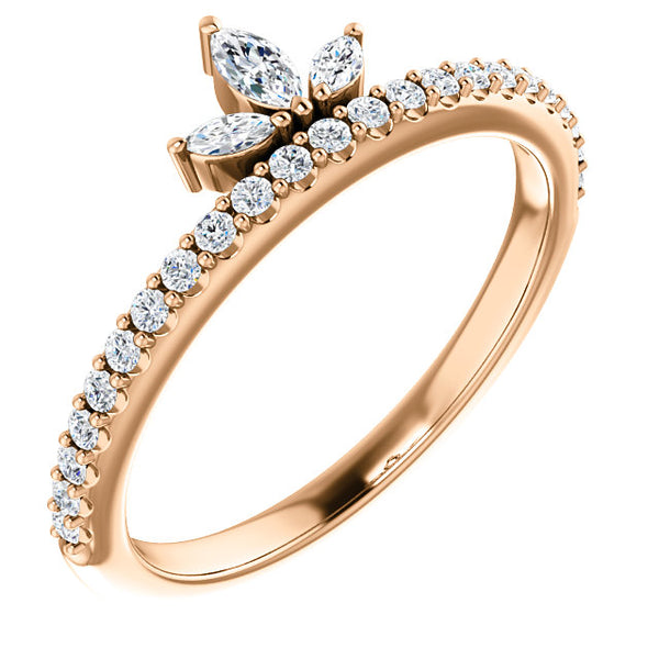 14K Gold Stackable Crown Ring - YAREMA JEWELRY