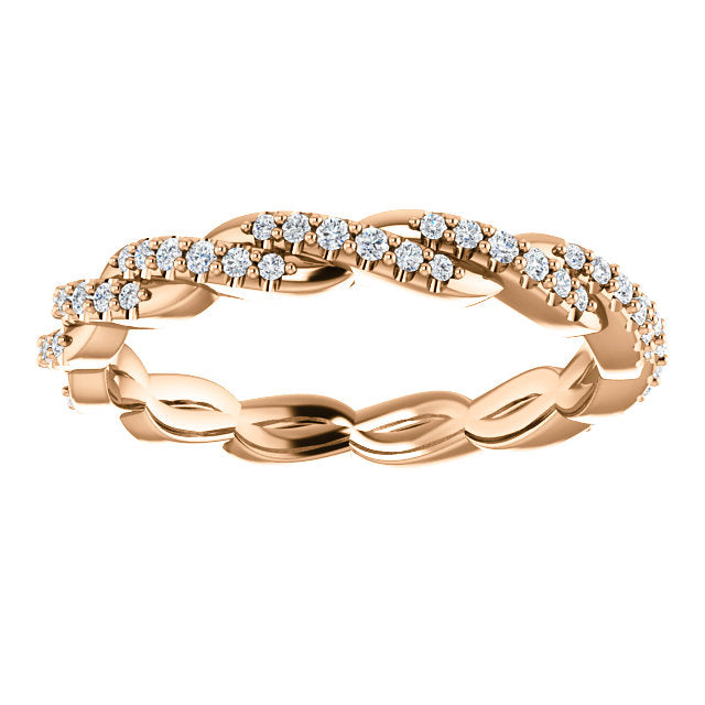 Diamond Twisted Eternity Ring - YAREMA JEWELRY