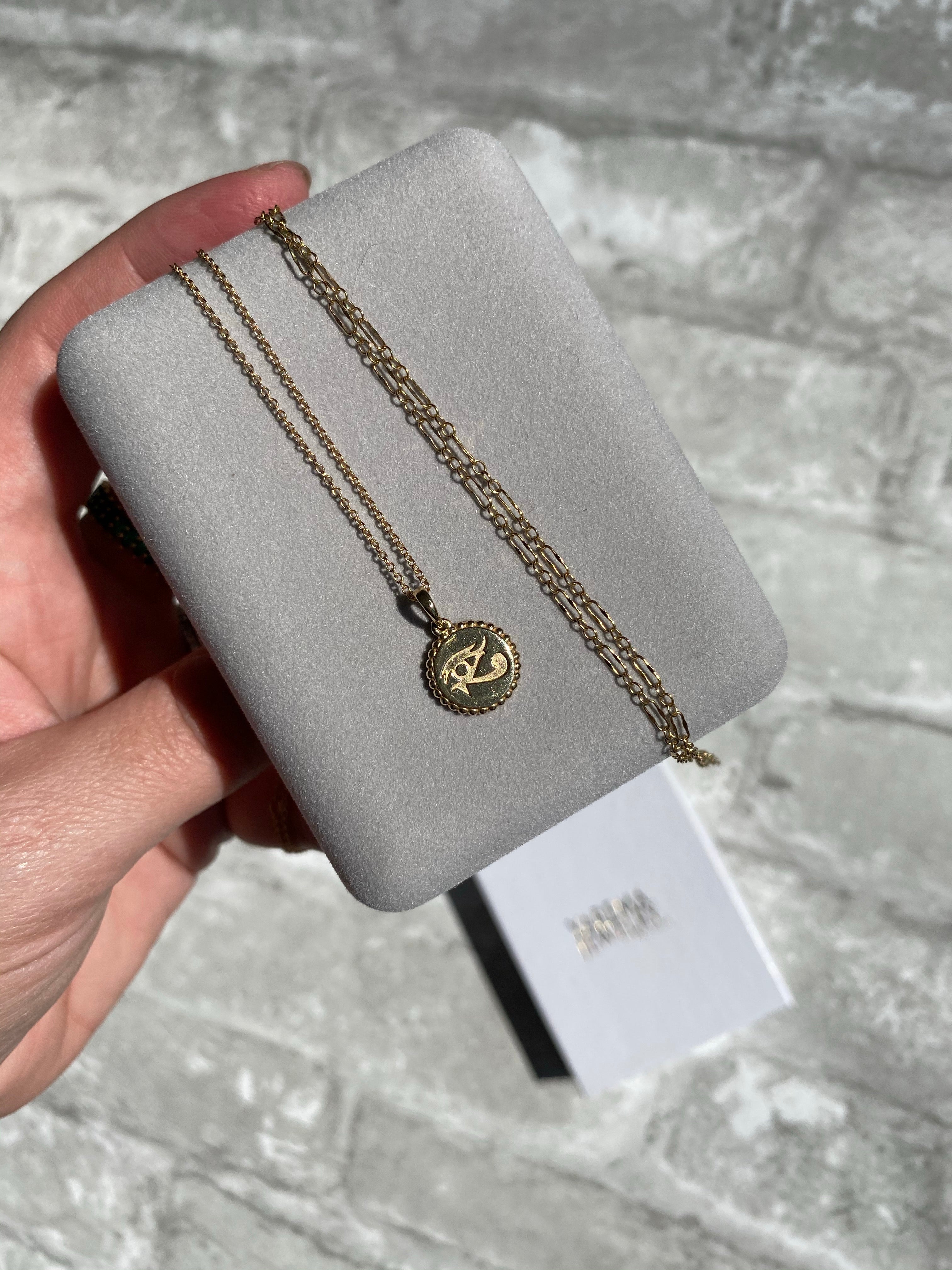 14k Gold Eye of Horus Necklace - YAREMA JEWELRY