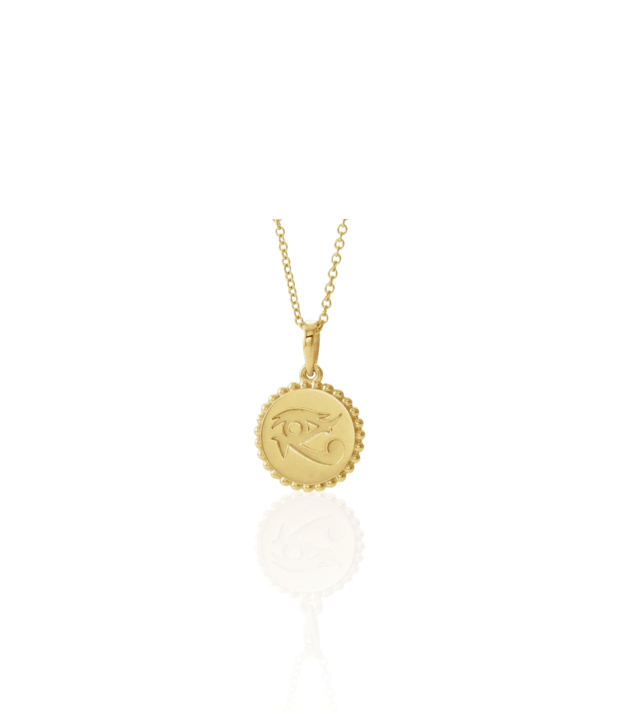 14k Gold Eye of Horus Necklace