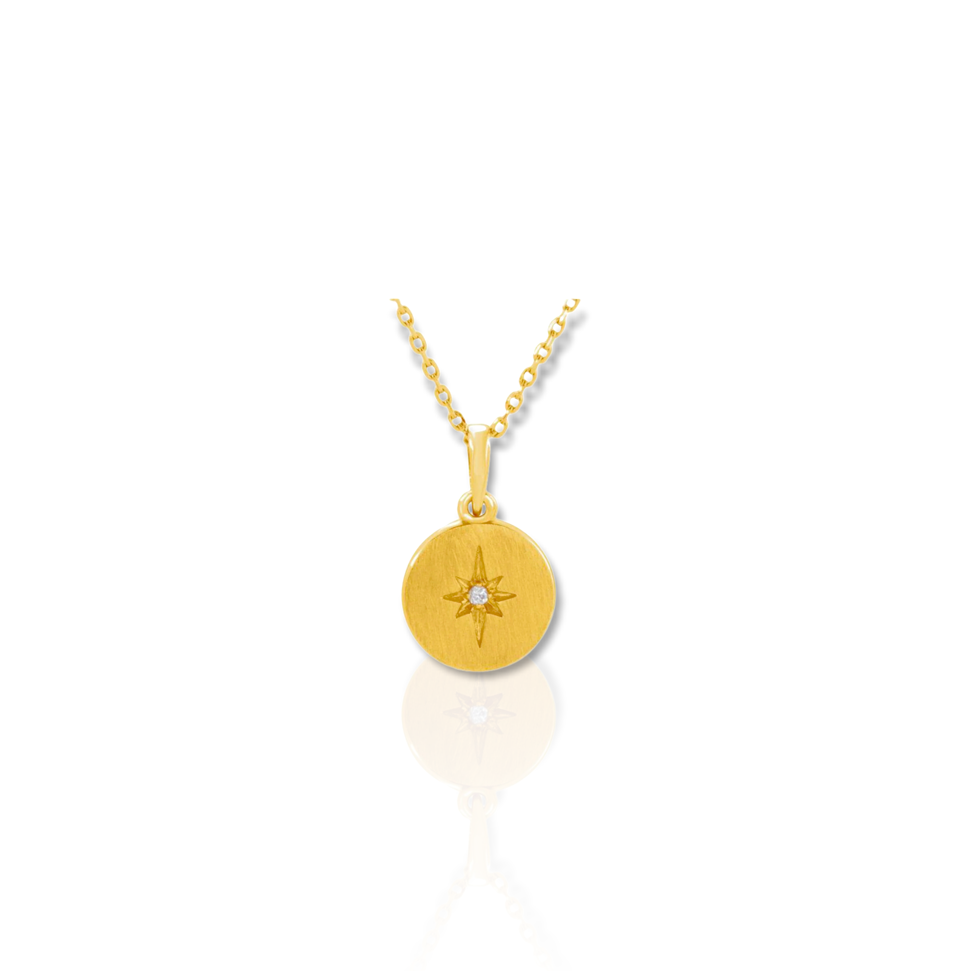 14k Gold Diamond North Star Necklace - YAREMA JEWELRY