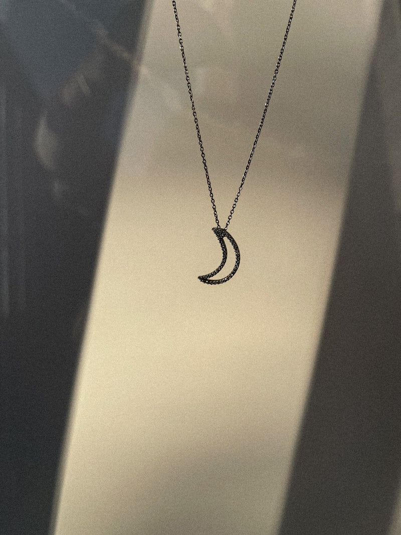Crescent Diamond Necklace - YAREMA JEWELRY