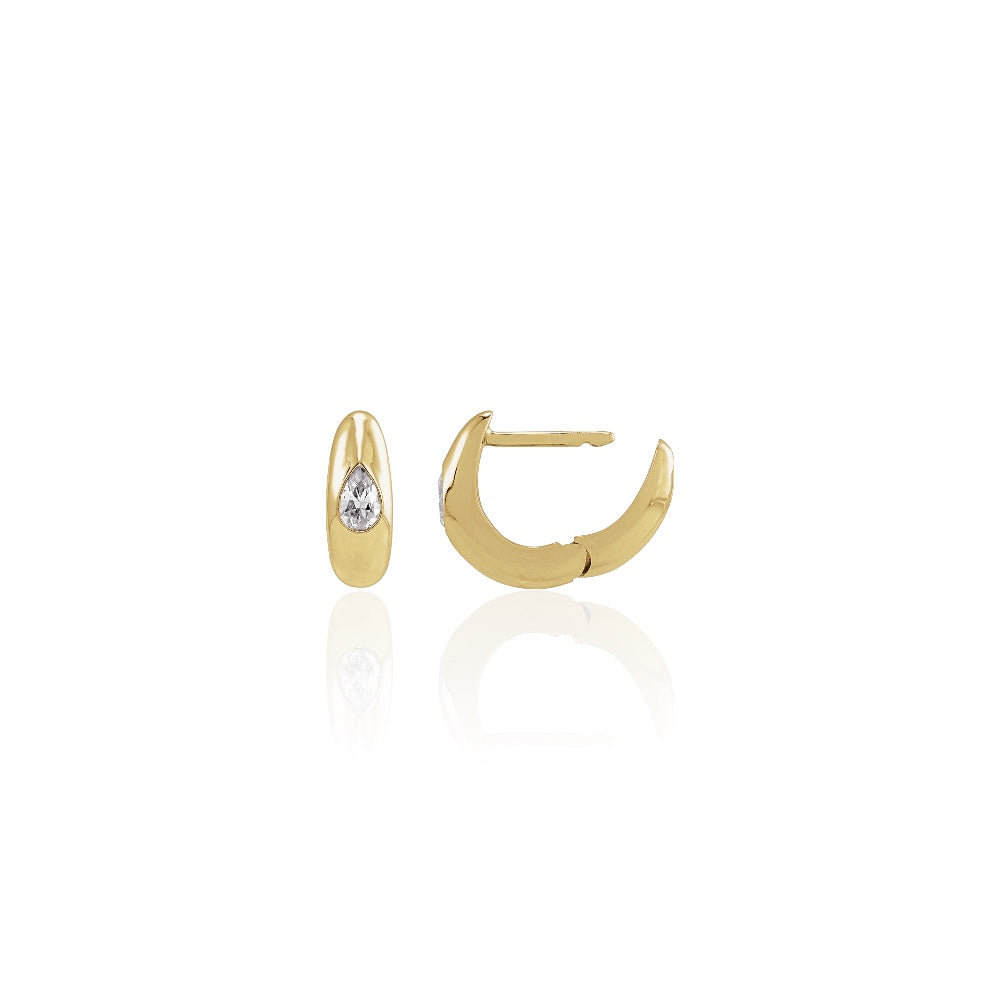 Marquise Diamond Hoops