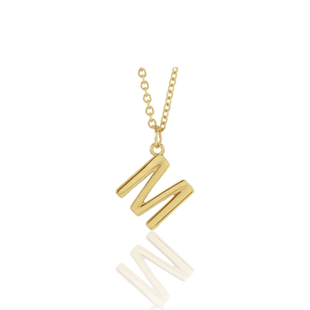 14k Gold Initial Charm Necklace