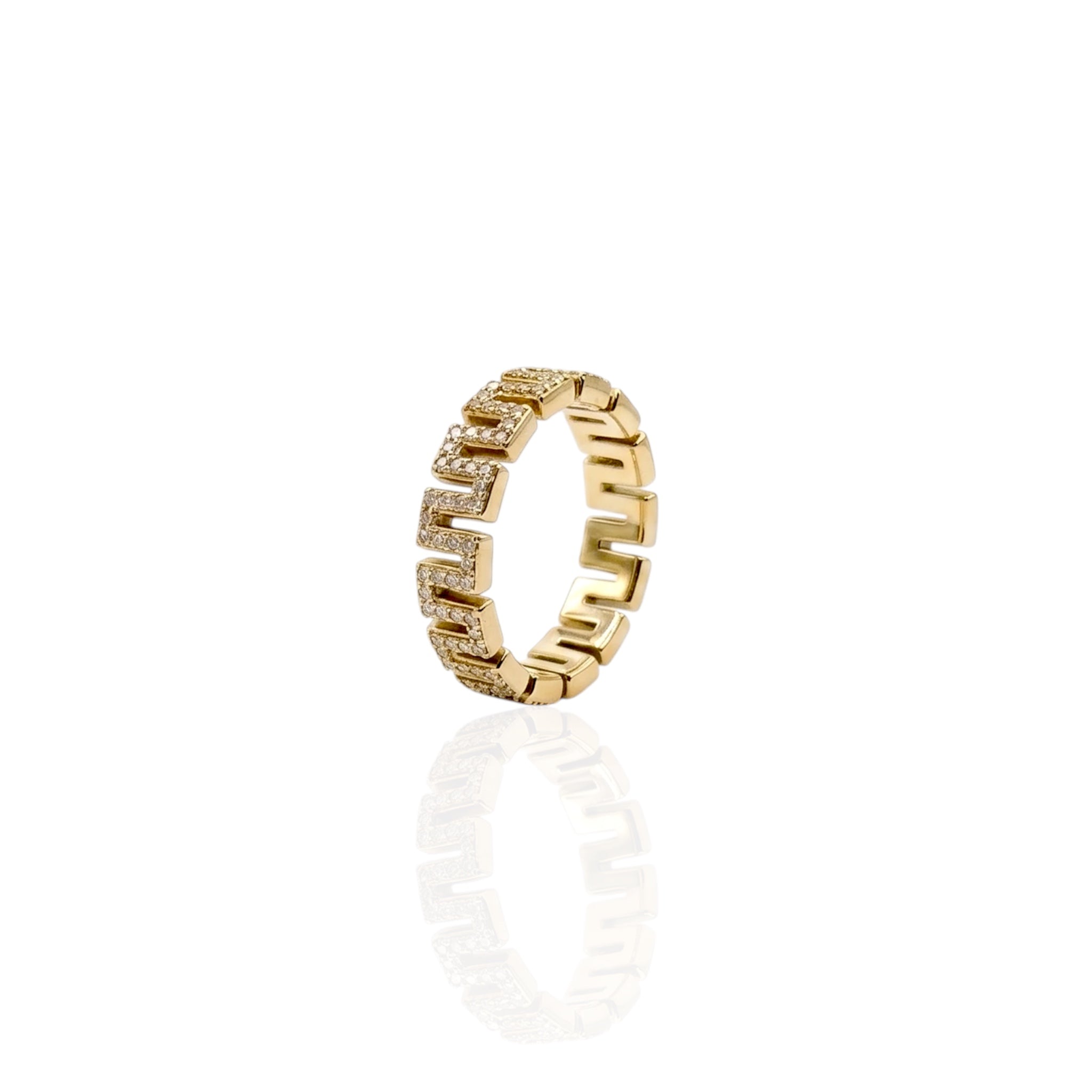 18k Aqua Diamond Eternity Ring