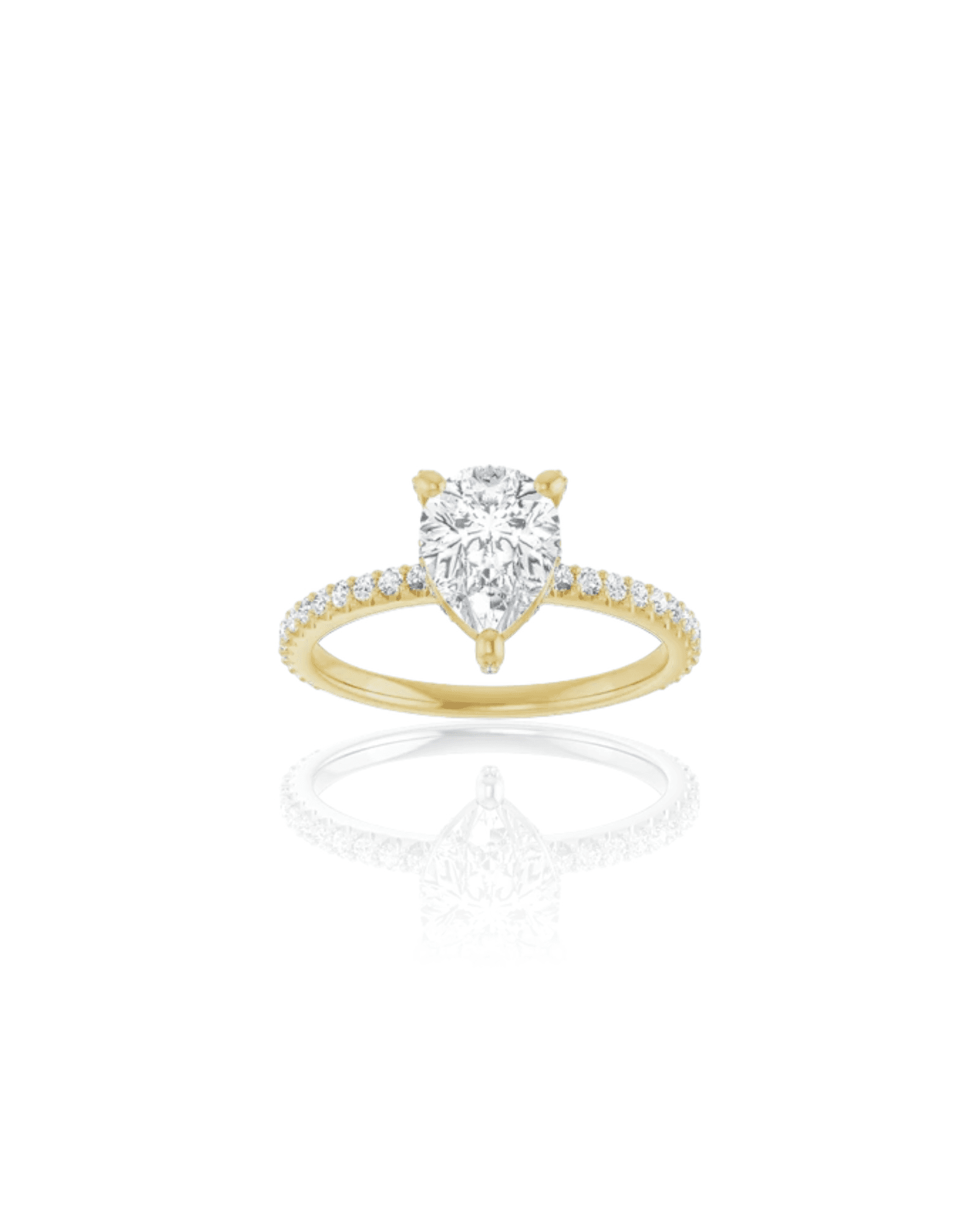 Pear Shaped Diamond Engagement Ring