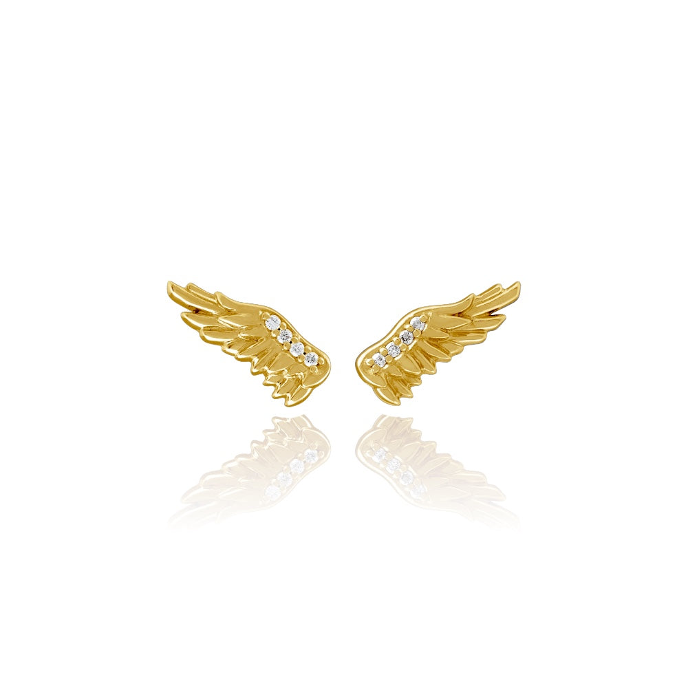 Angel's Feather Diamond Earrings