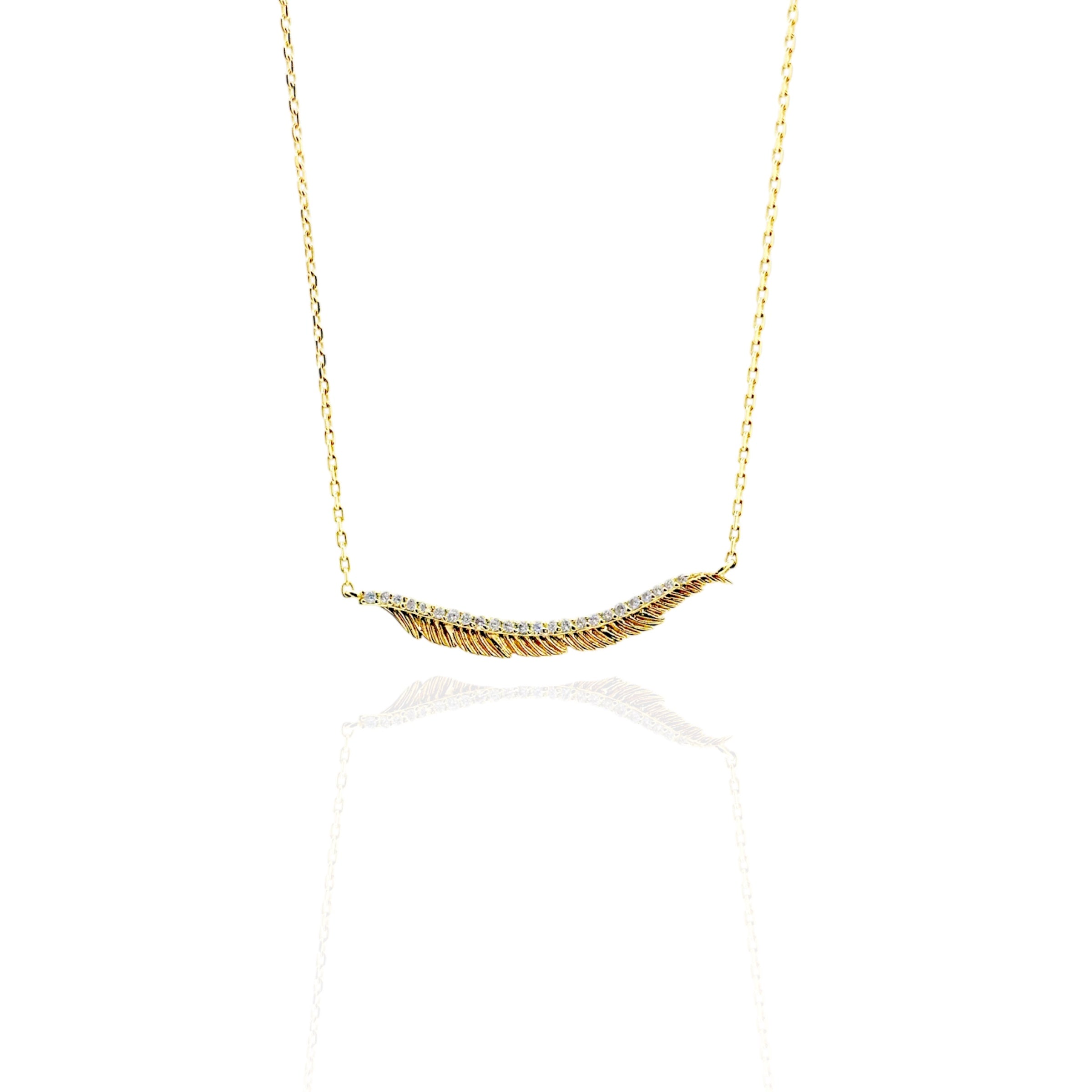 Angel's Feather Diamond Necklace