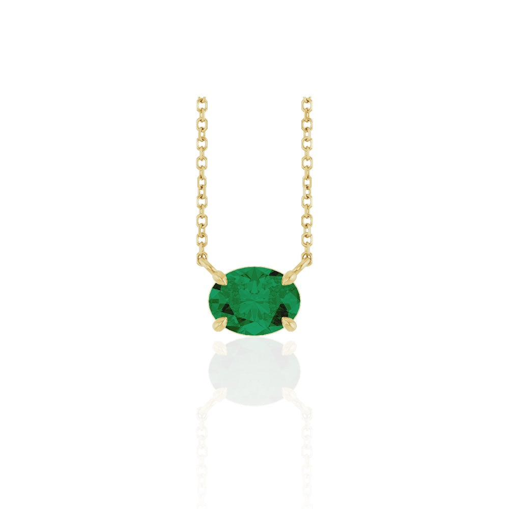 Ardea Oval Emerald Necklace