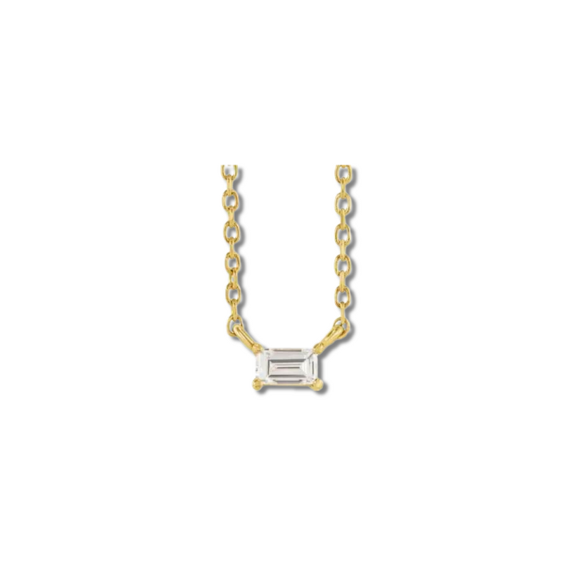 Mila Baguette Diamond Necklace