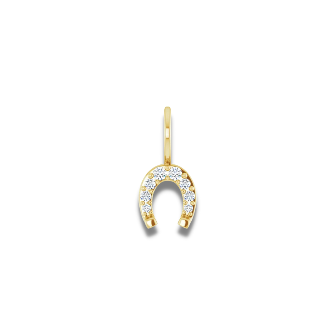 Diamond Horseshoe Pendant Charm