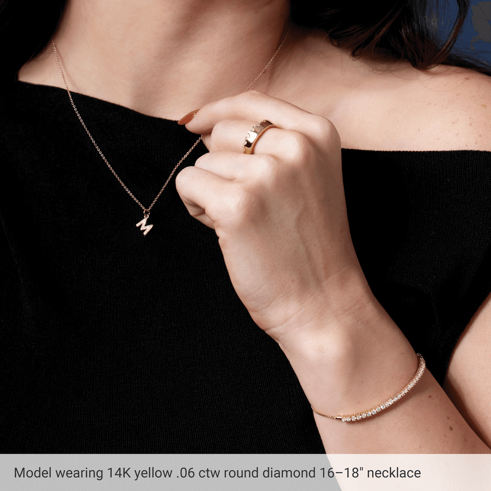 Diamond Petite Initial Necklace