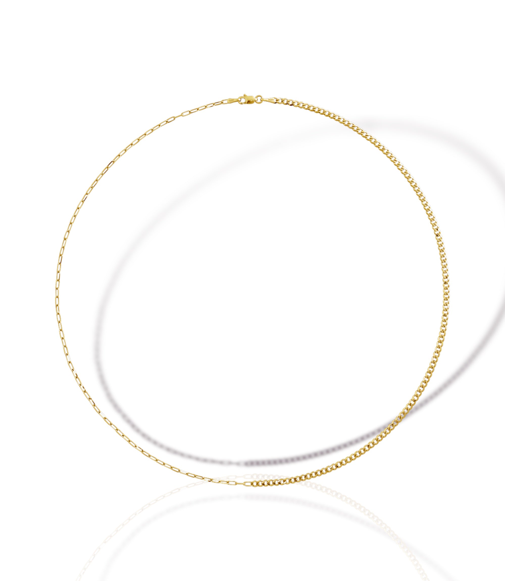 The Etta Curb & Paperclip Chain Necklace