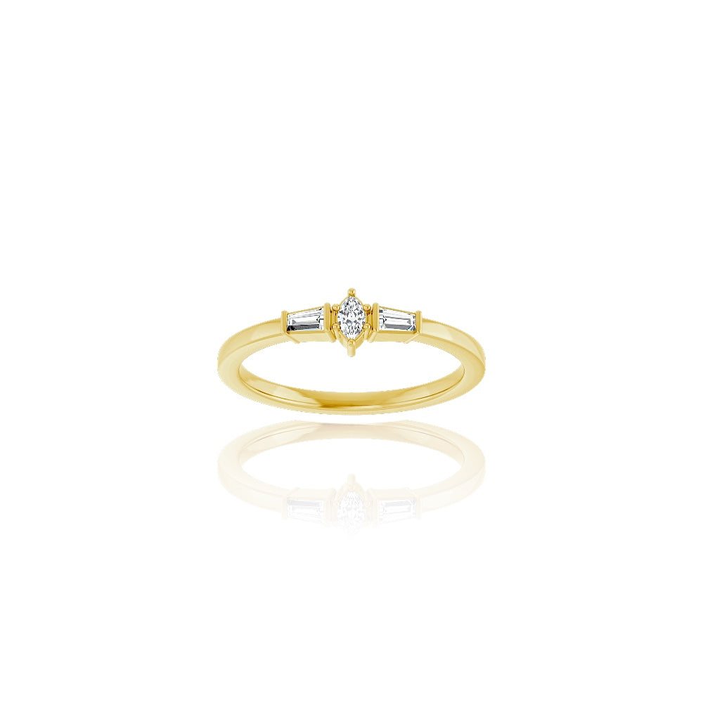 Fleur Diamond Marquise Ring