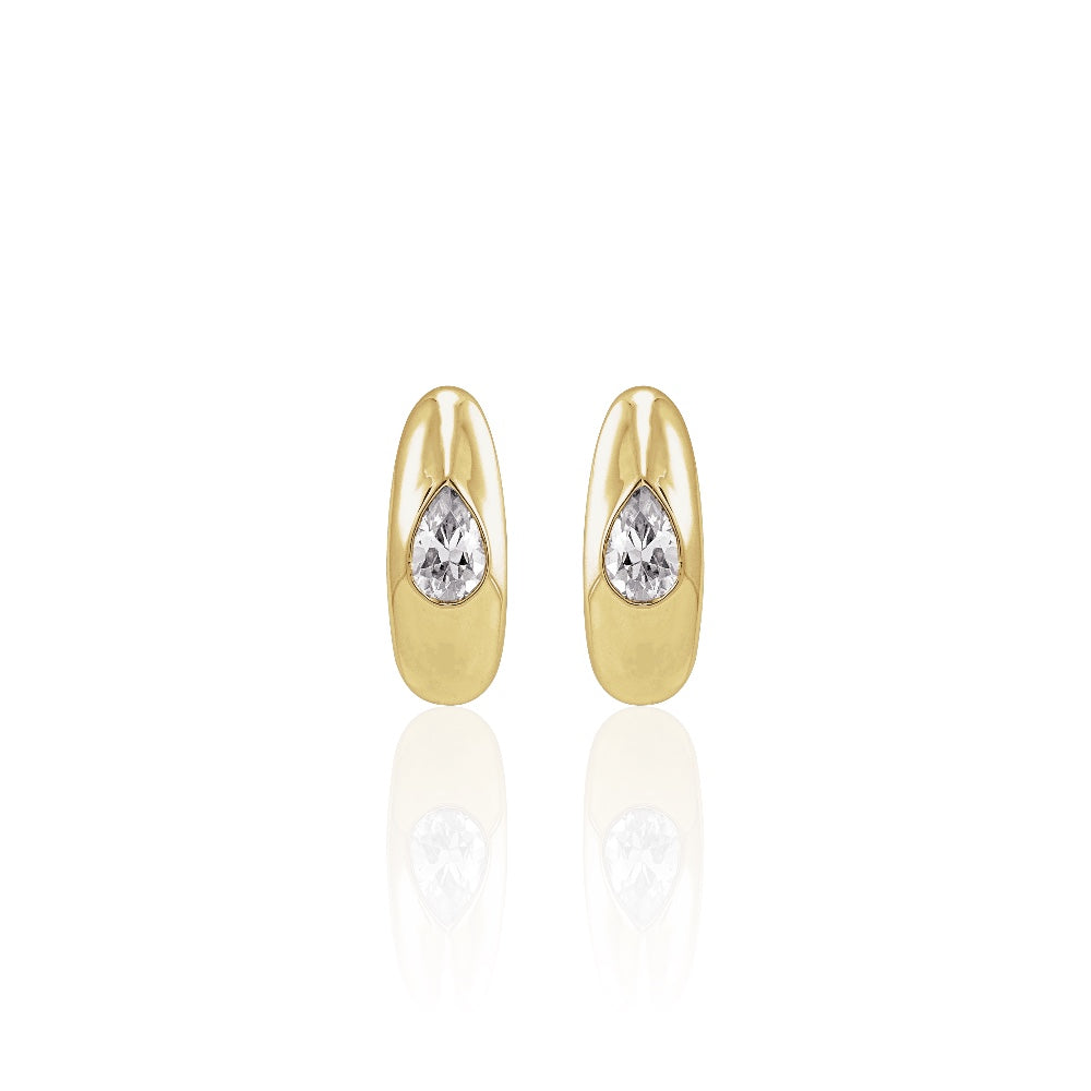 Marquise Diamond Hoops