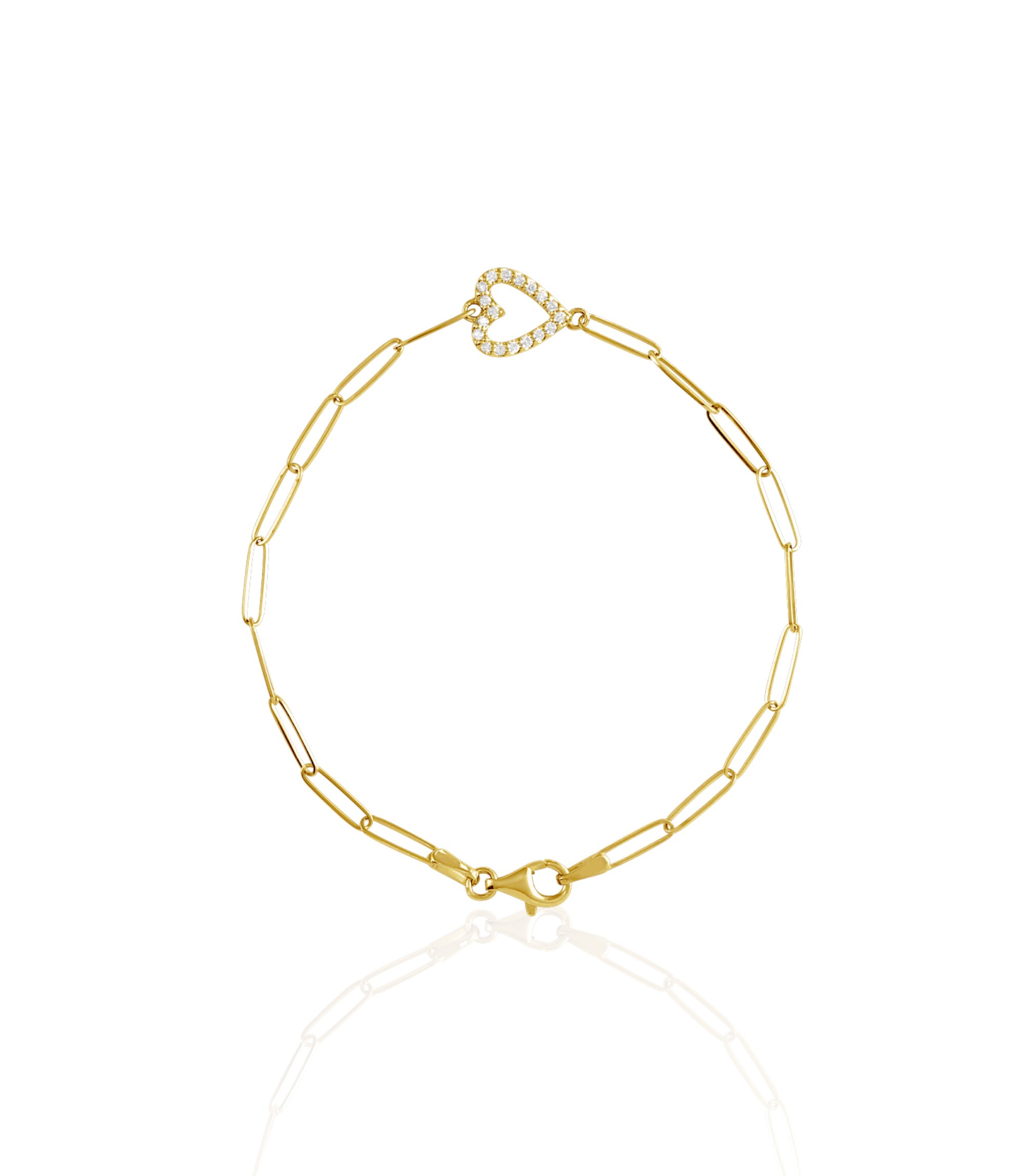 "My Diamond Heart" Gold Bracelet