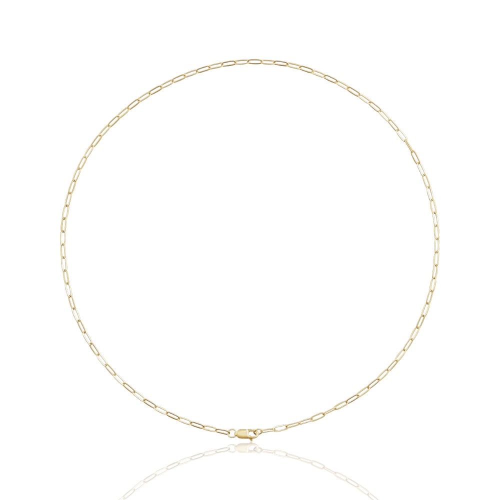 14k Paper Clip Chain Necklace