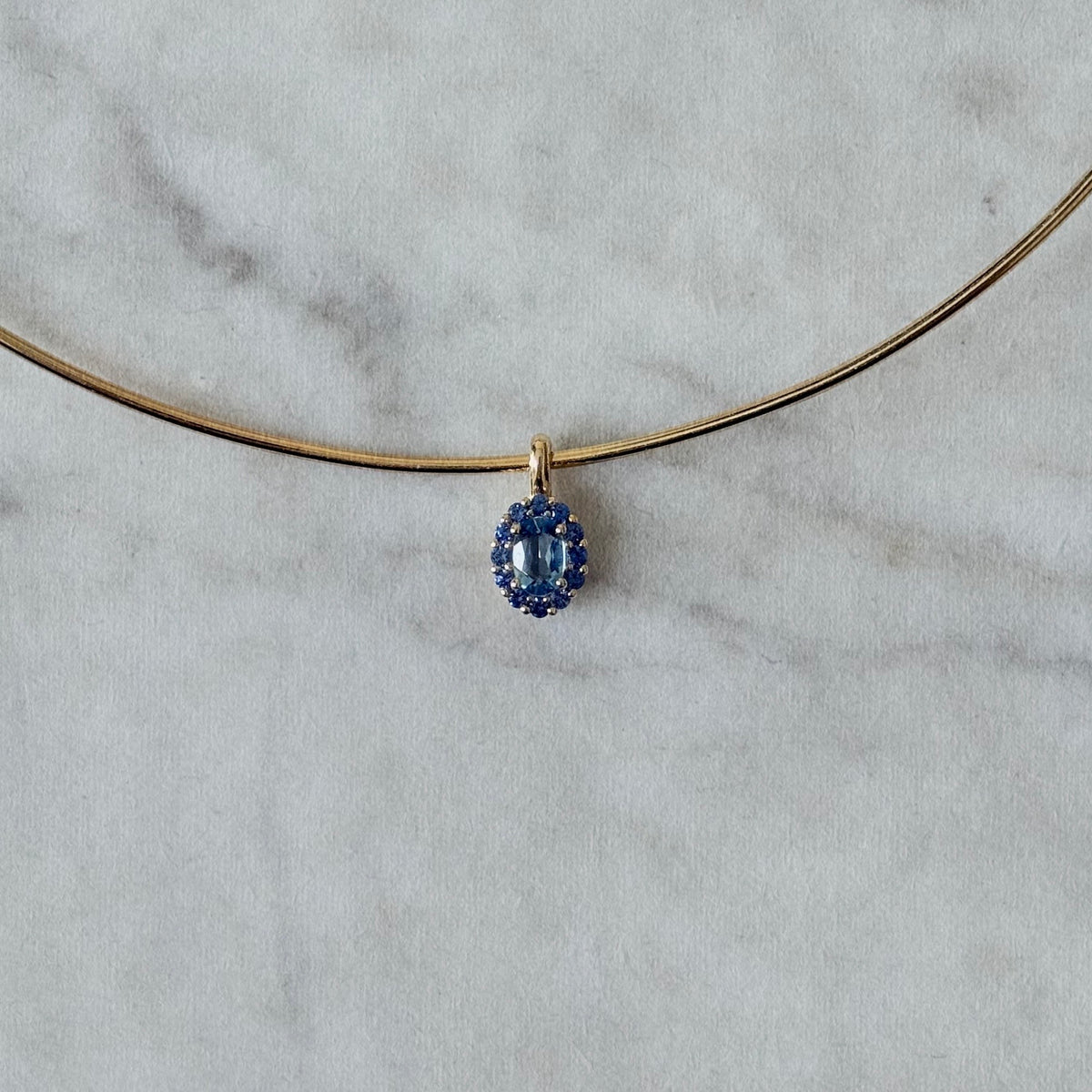 Passage Aquamarine & Ceylon Blue Sapphire Pendant