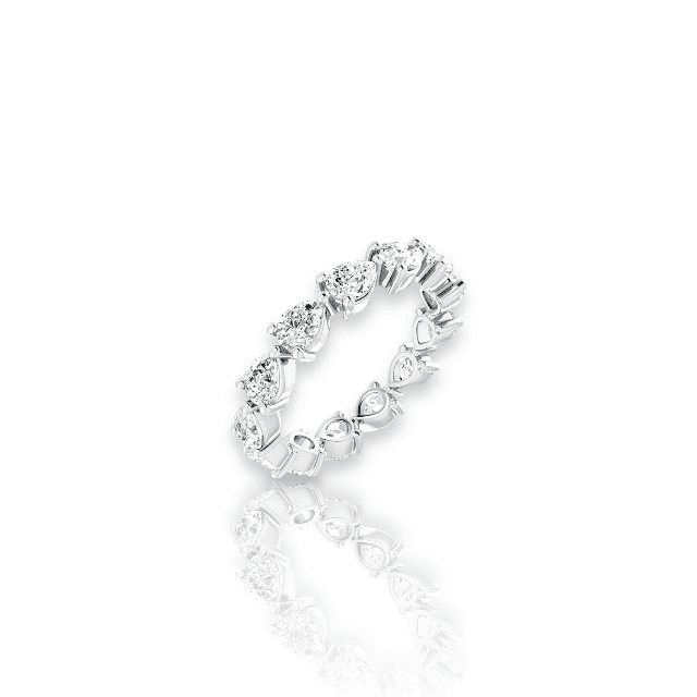 Diamond Pear Eternity Band