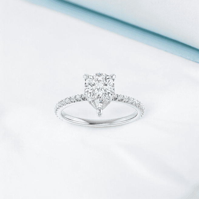 Pear Shaped Diamond Engagement Ring