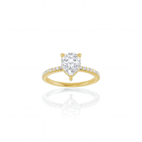 Pear Shaped Diamond Engagement Ring