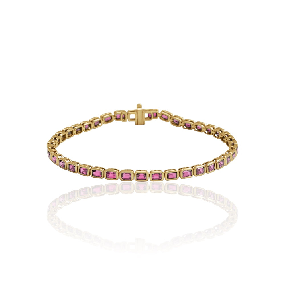 Natural Pink Tourmaline Bracelet