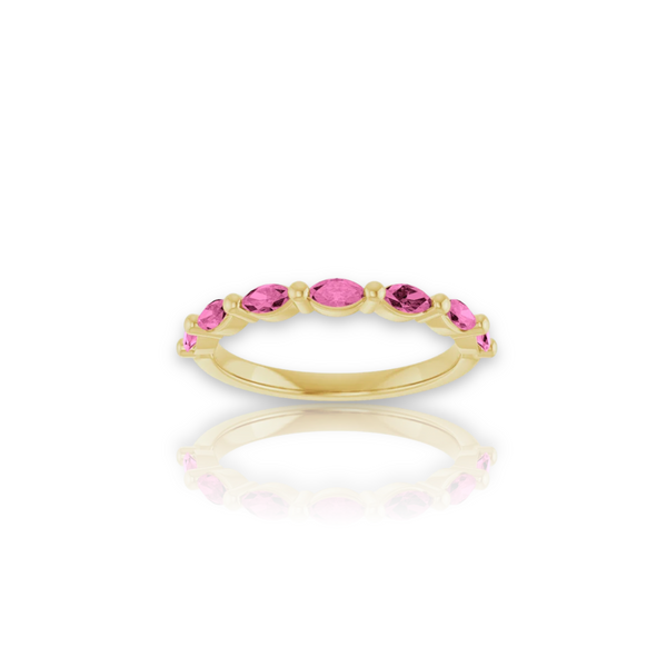 Pink Sapphire Marquise Ring