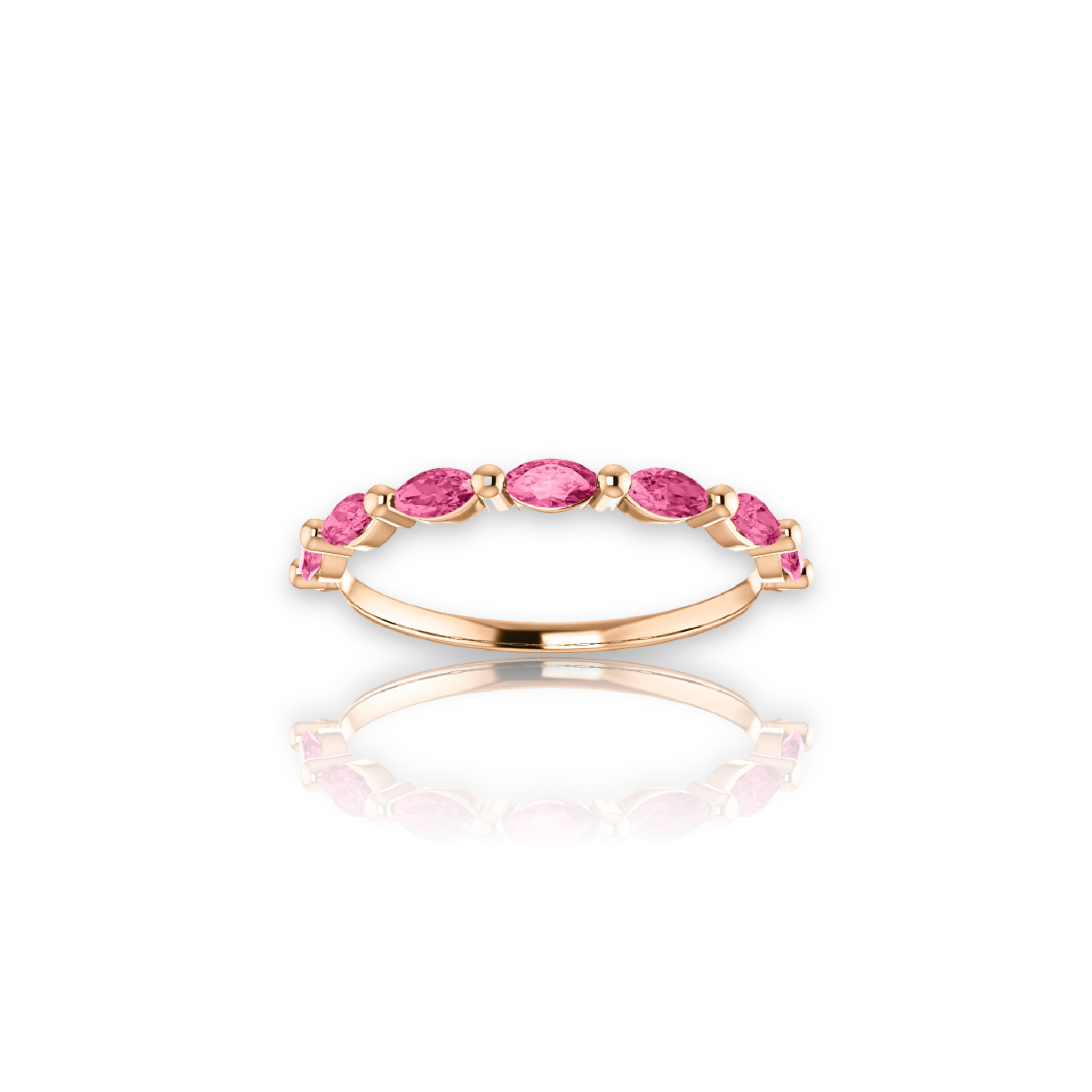 Pink Sapphire Marquise Ring